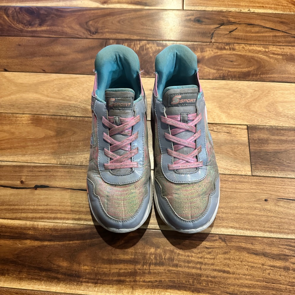 Sketchers hands-free step-in Colorful Sport Sneakers size 5